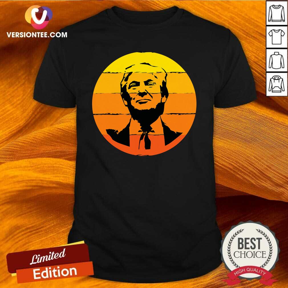 Pretty 4th Of July Presidents Day Donald Trump Sunset Shirt