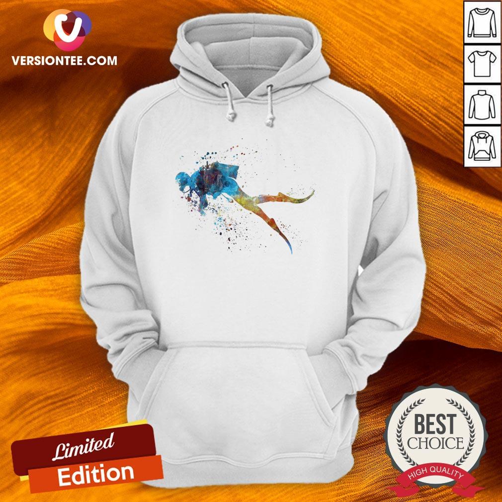 Scuba Diver Watercolor Art Shirt