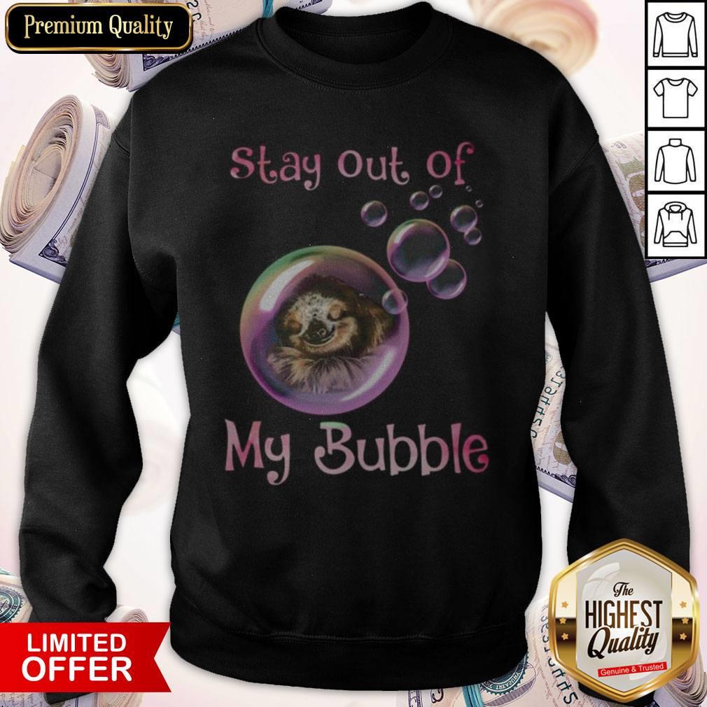 Sloth Sleeping Stay Out Of My Bubble Covid 19 Shirt