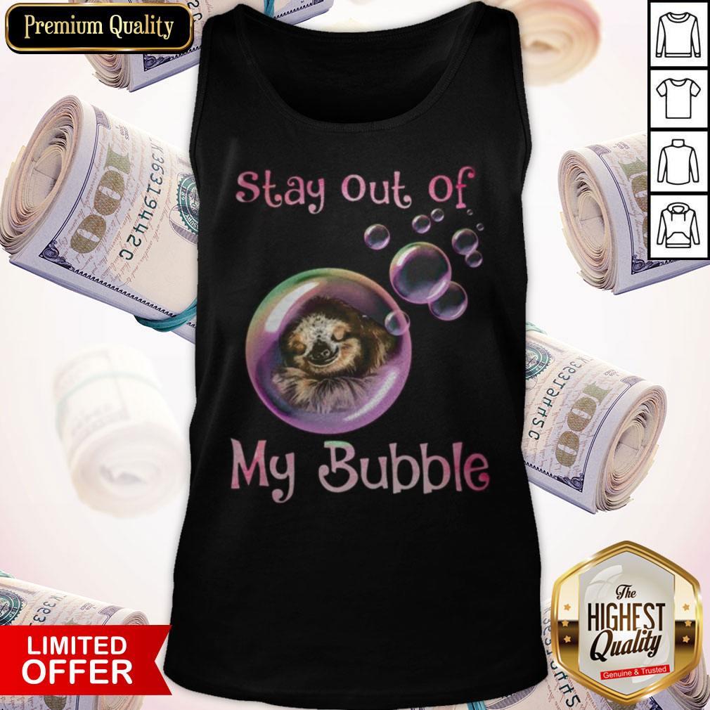 Sloth Sleeping Stay Out Of My Bubble Covid 19 Shirt