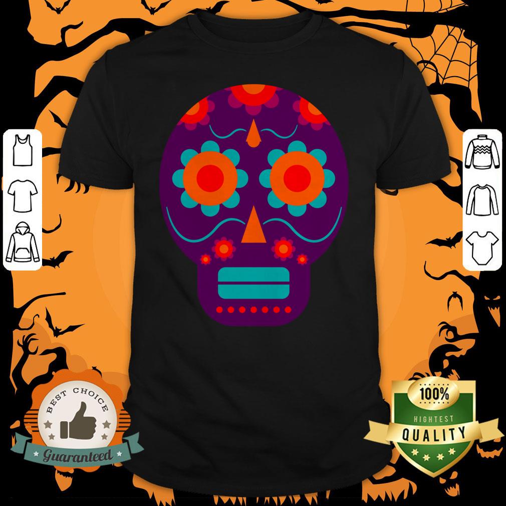 Sugar Skull Color Dia De Muertos Day Of Dead Shirt