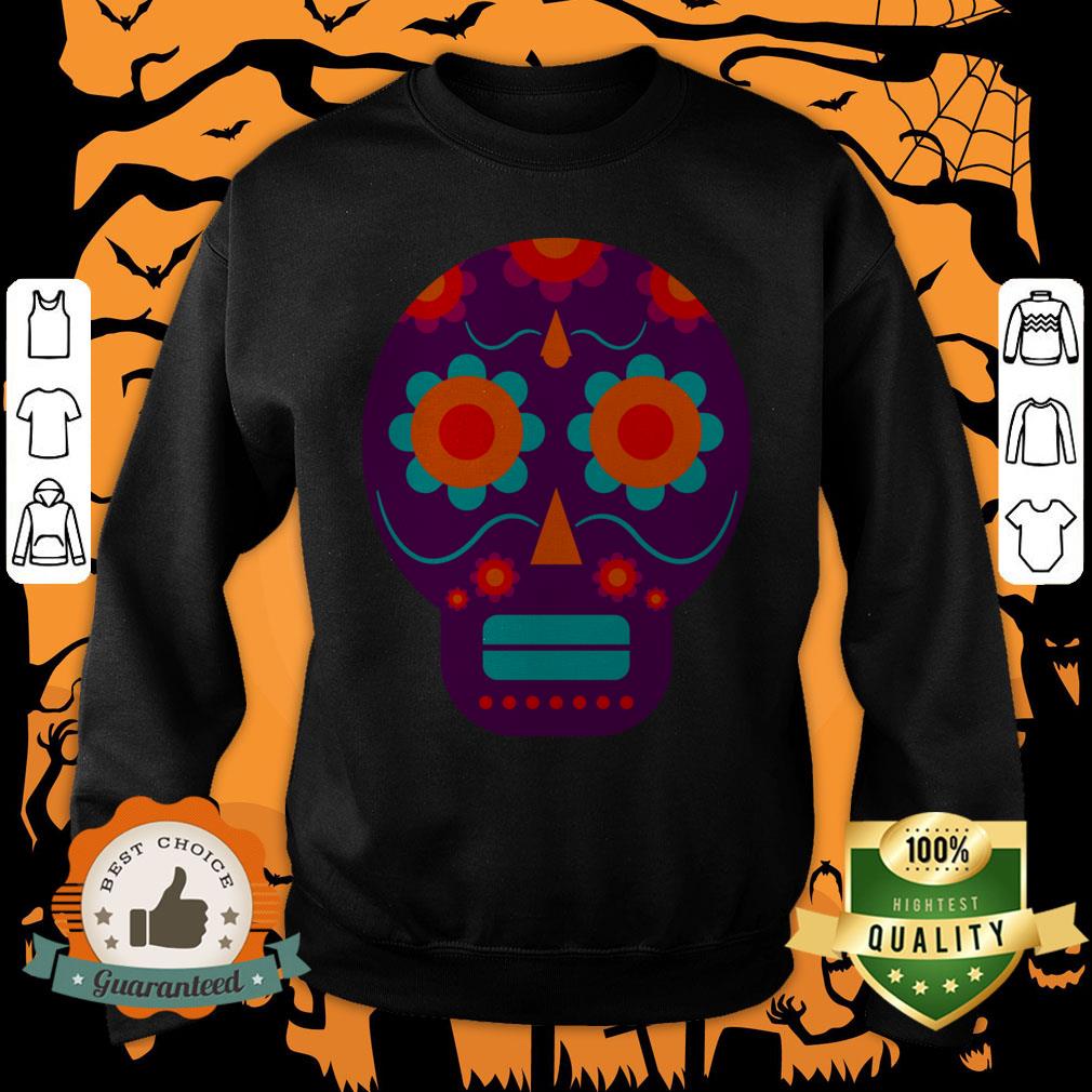 Sugar Skull Color Dia De Muertos Day Of Dead Shirt
