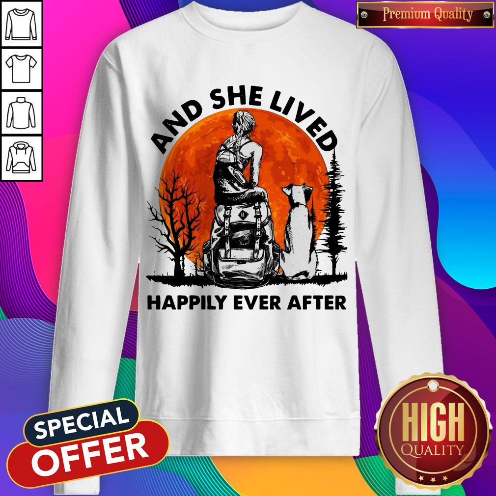 Top And She Lived Happily Ever After Moon Shirt