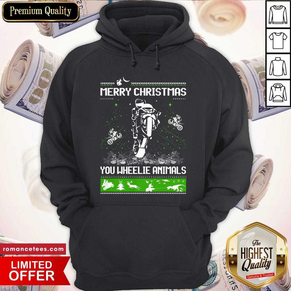 Top Bike Merry Christmas You Wheelie Animals Shirt