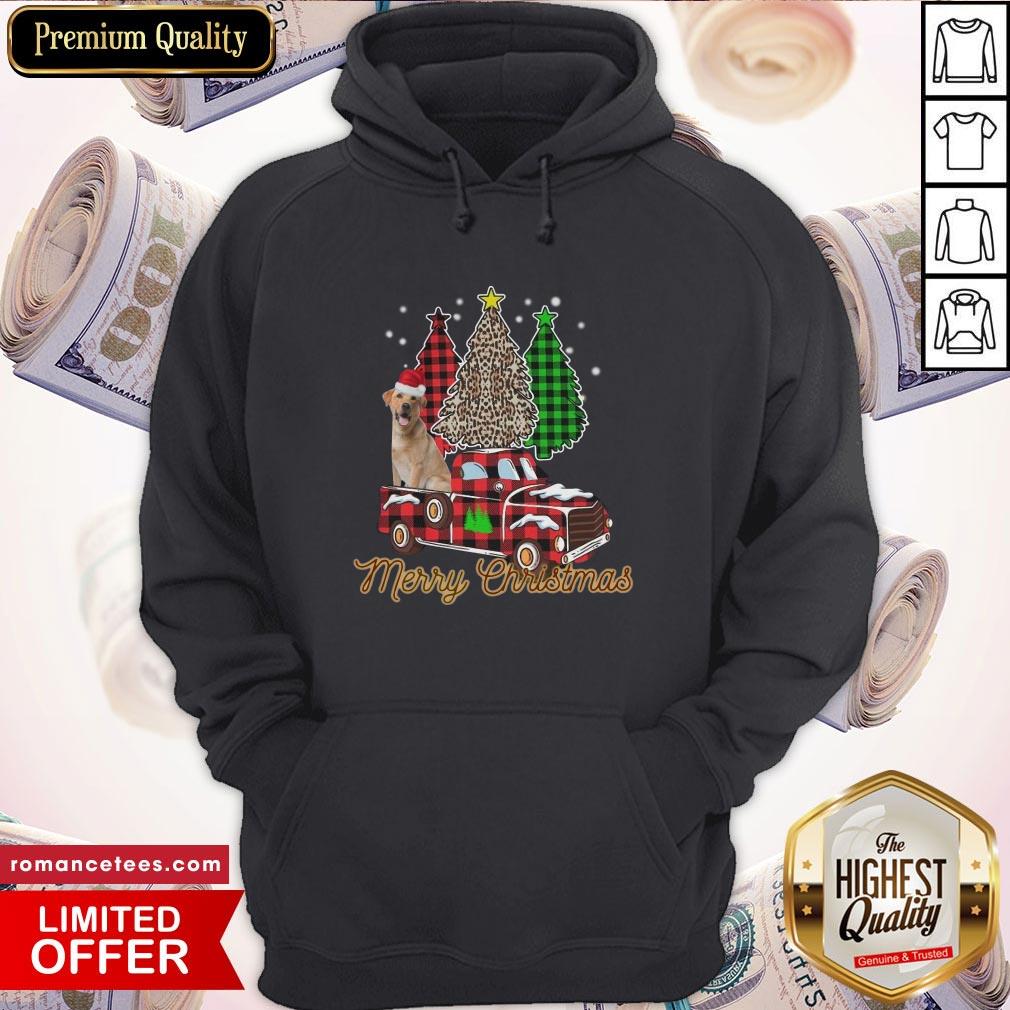 Top Santa Dog Merry Christmas Tree Shirt