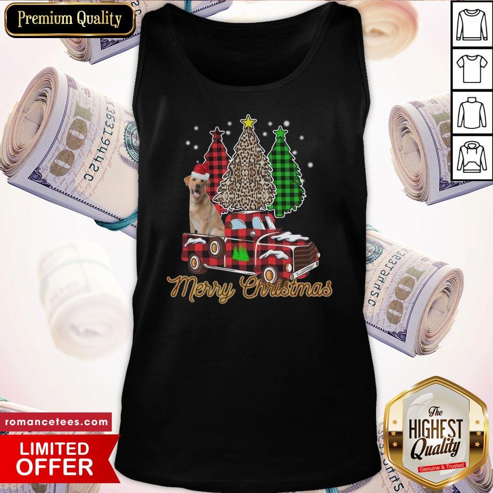 Top Santa Dog Merry Christmas Tree Shirt