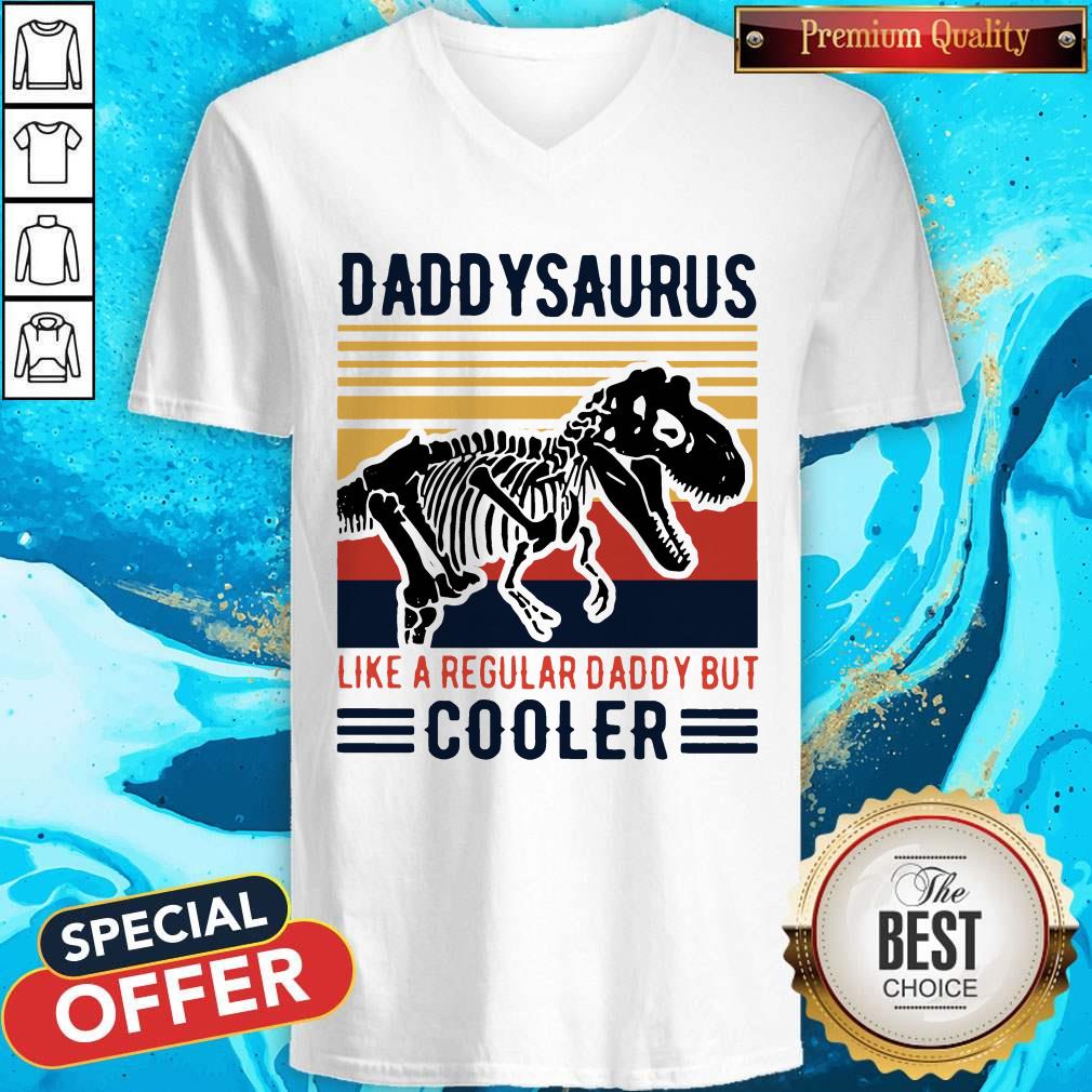 Vintage Daddysaurus Like A Regular Dad But Cooler Shirt