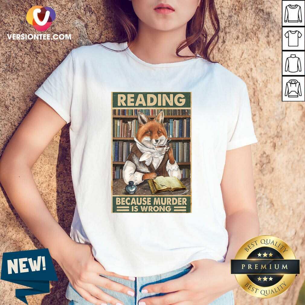Perfect Cat Reading Because Murder Is Wrong Shirt