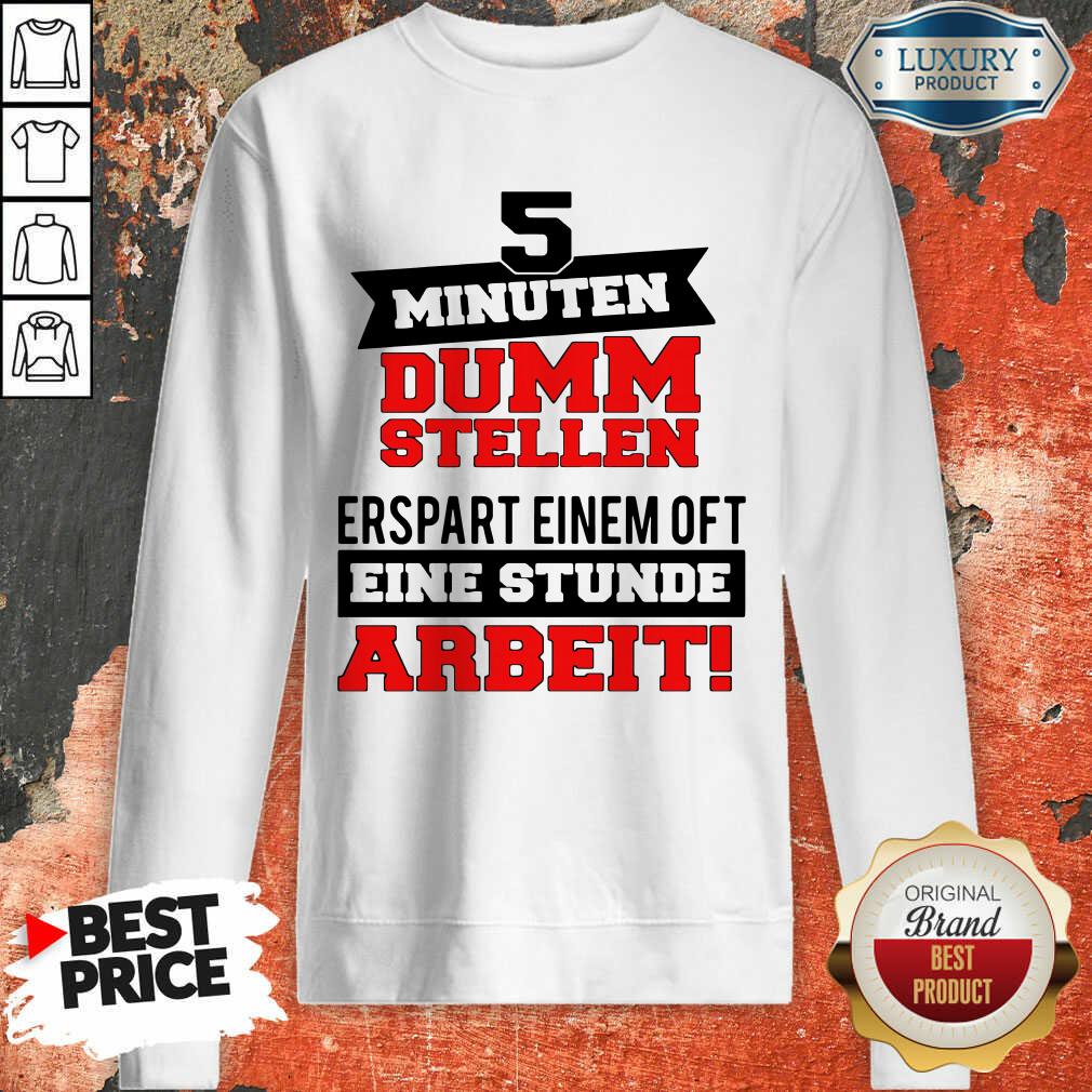 5 Minuten Dumm Stellen Erspart Einem Of T Eine Stunde Arbeit Shirt