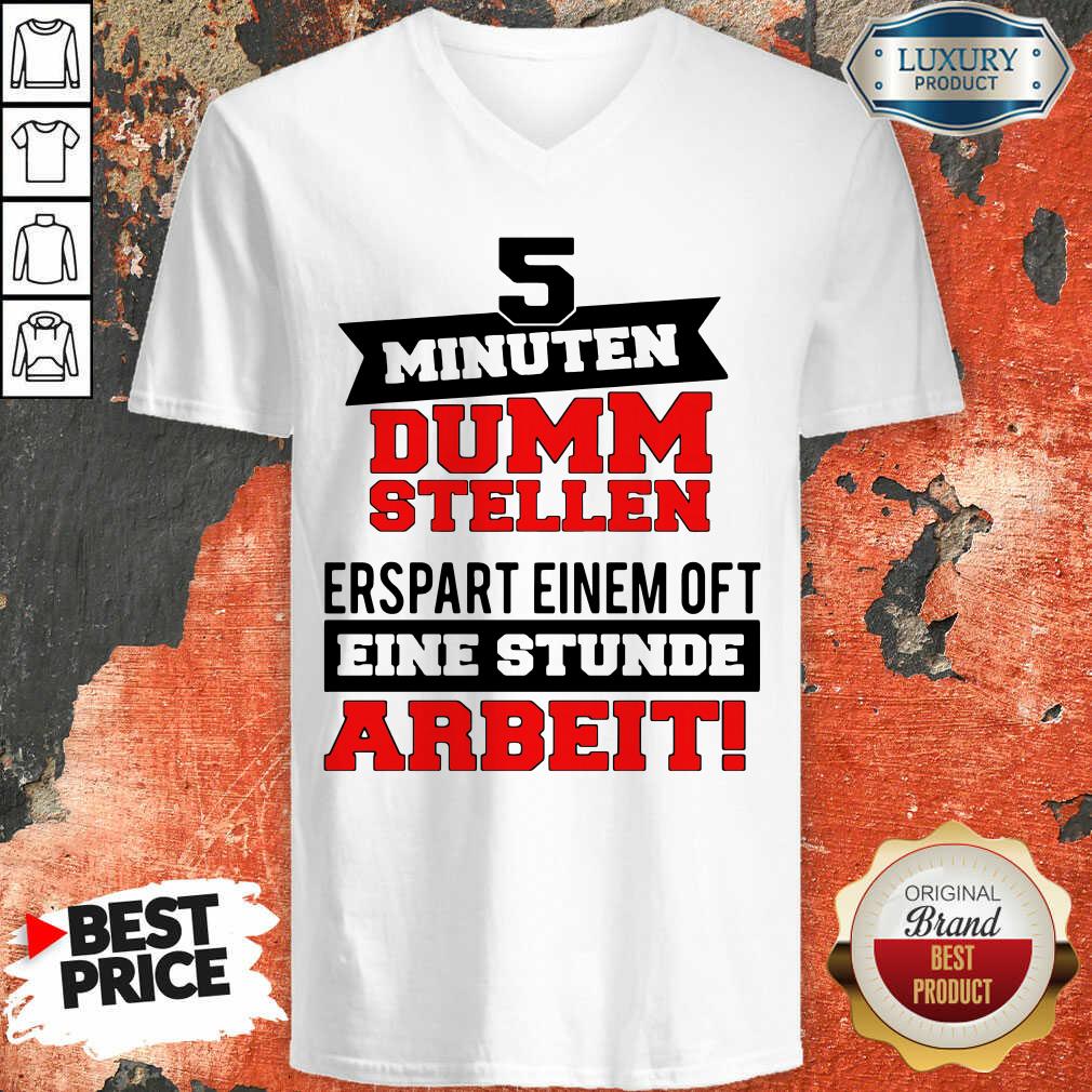 5 Minuten Dumm Stellen Erspart Einem Of T Eine Stunde Arbeit Shirt
