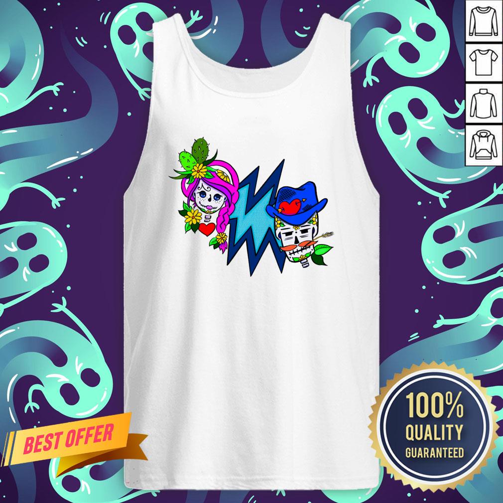 Desert Skeletons Couple Day Of The Dead Shirt