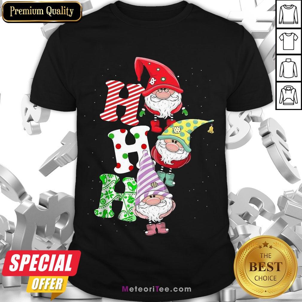Funny Gnomes Ho Ho Ho Merry Christmas Shirt
