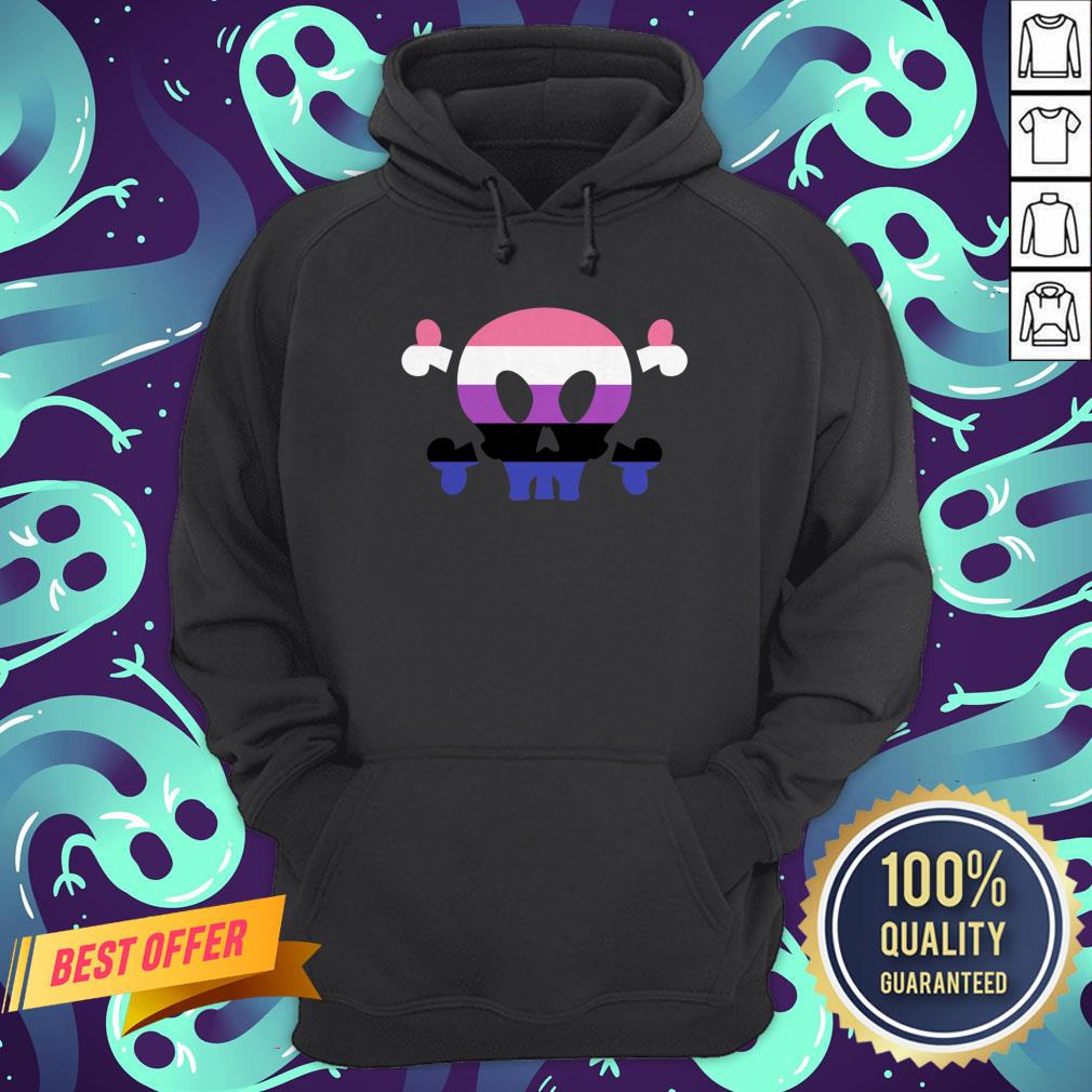 Genderfluid LGBT Pride Skull Halloween Shirt
