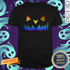 Scary LGBT Pumpkin Face Halloween Shirt