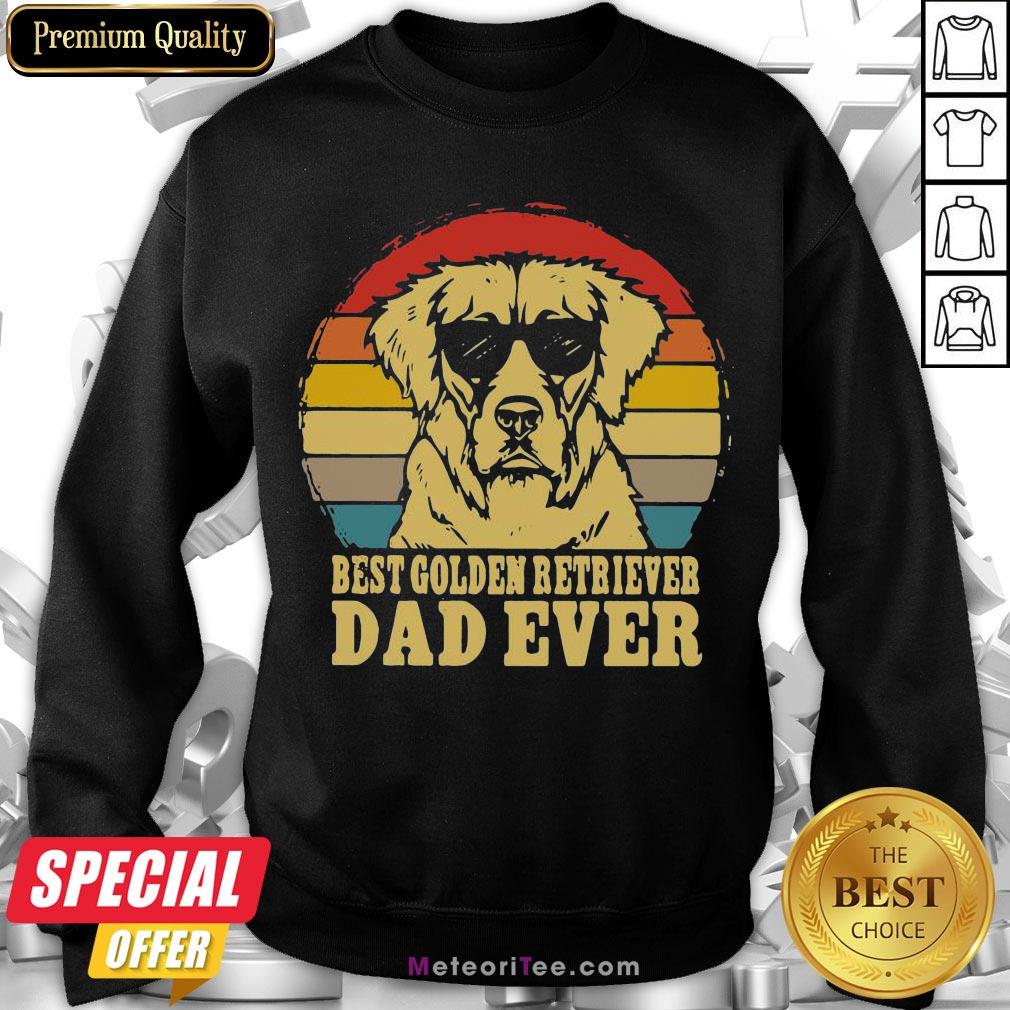 Hot Best Golden Retriever Dad Ever Vintage Shirt