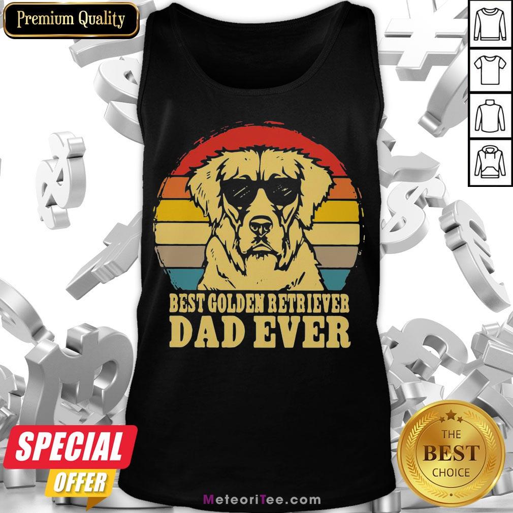 Hot Best Golden Retriever Dad Ever Vintage Shirt