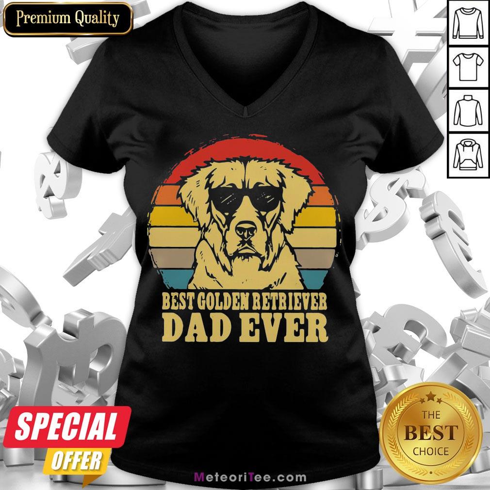 Hot Best Golden Retriever Dad Ever Vintage Shirt