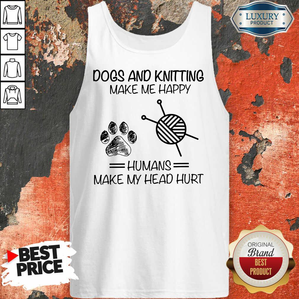 Hot Dog And Knitting Humans Shirt