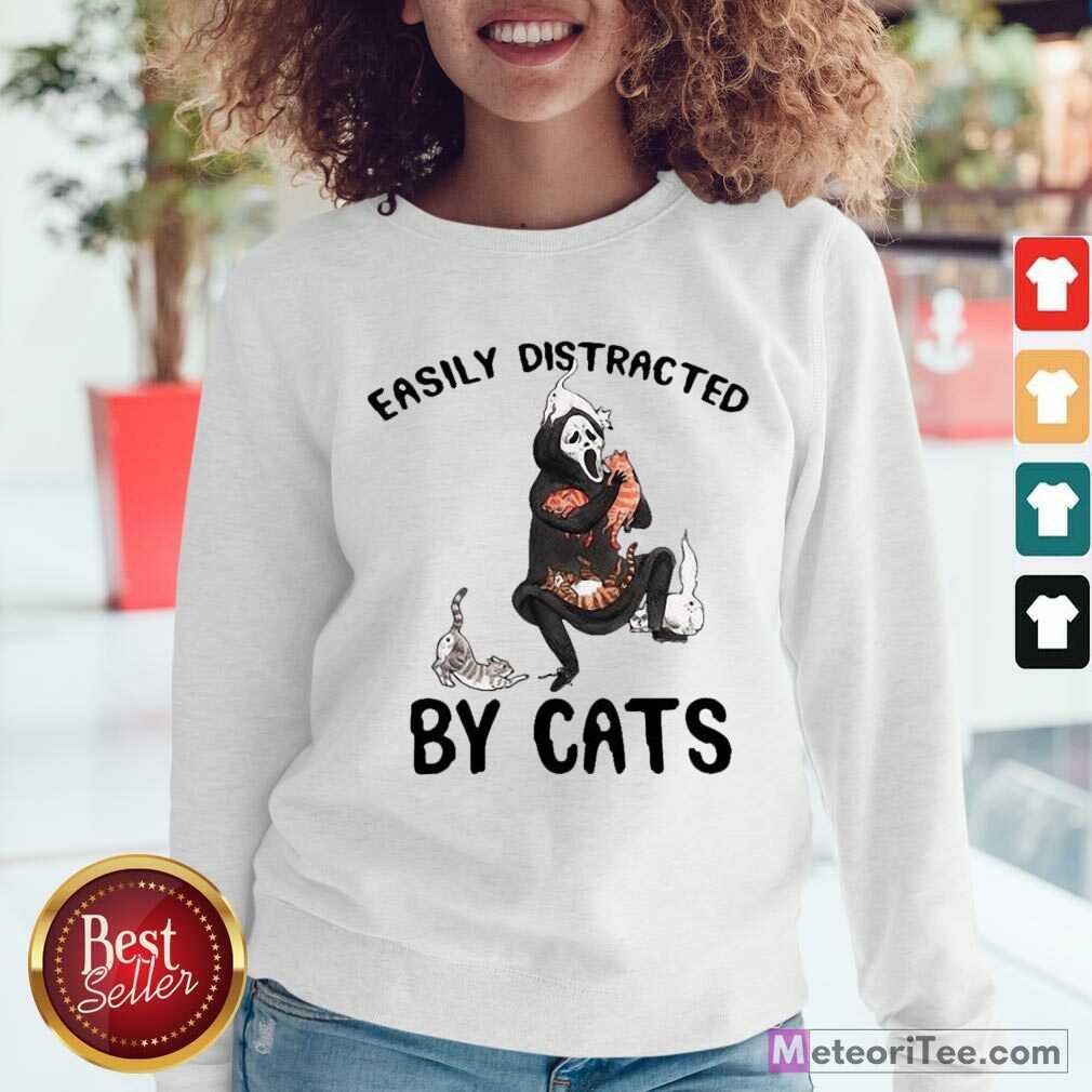 Hot Easily Distracted By Cats Shirt