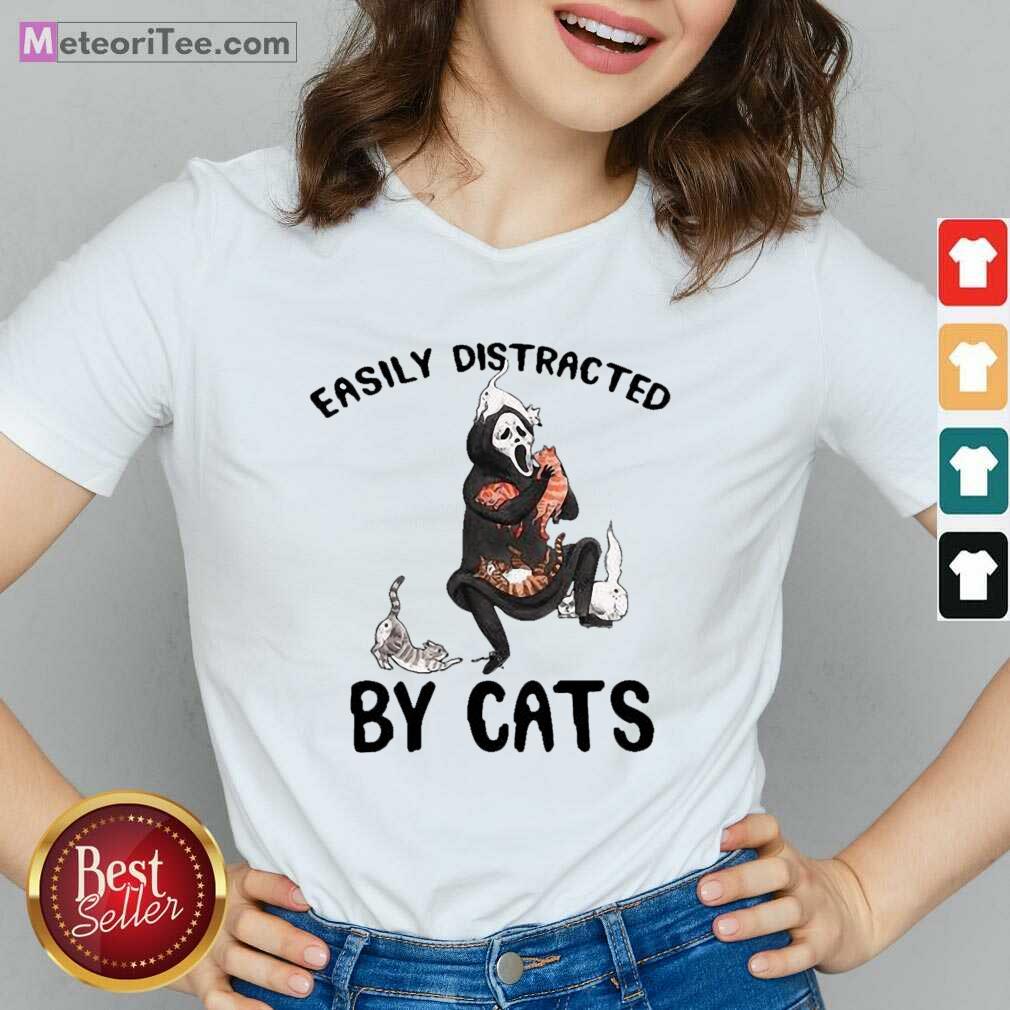 Hot Easily Distracted By Cats Shirt