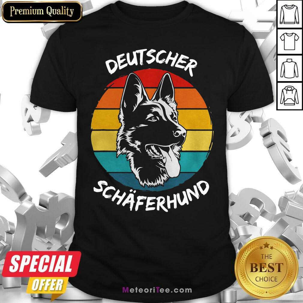 Hot Vintage Deutscher Schäferhund Dog Funny Shirt