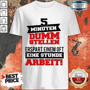 5 Minuten Dumm Stellen Erspart Einem Of T Eine Stunde Arbeit Shirt