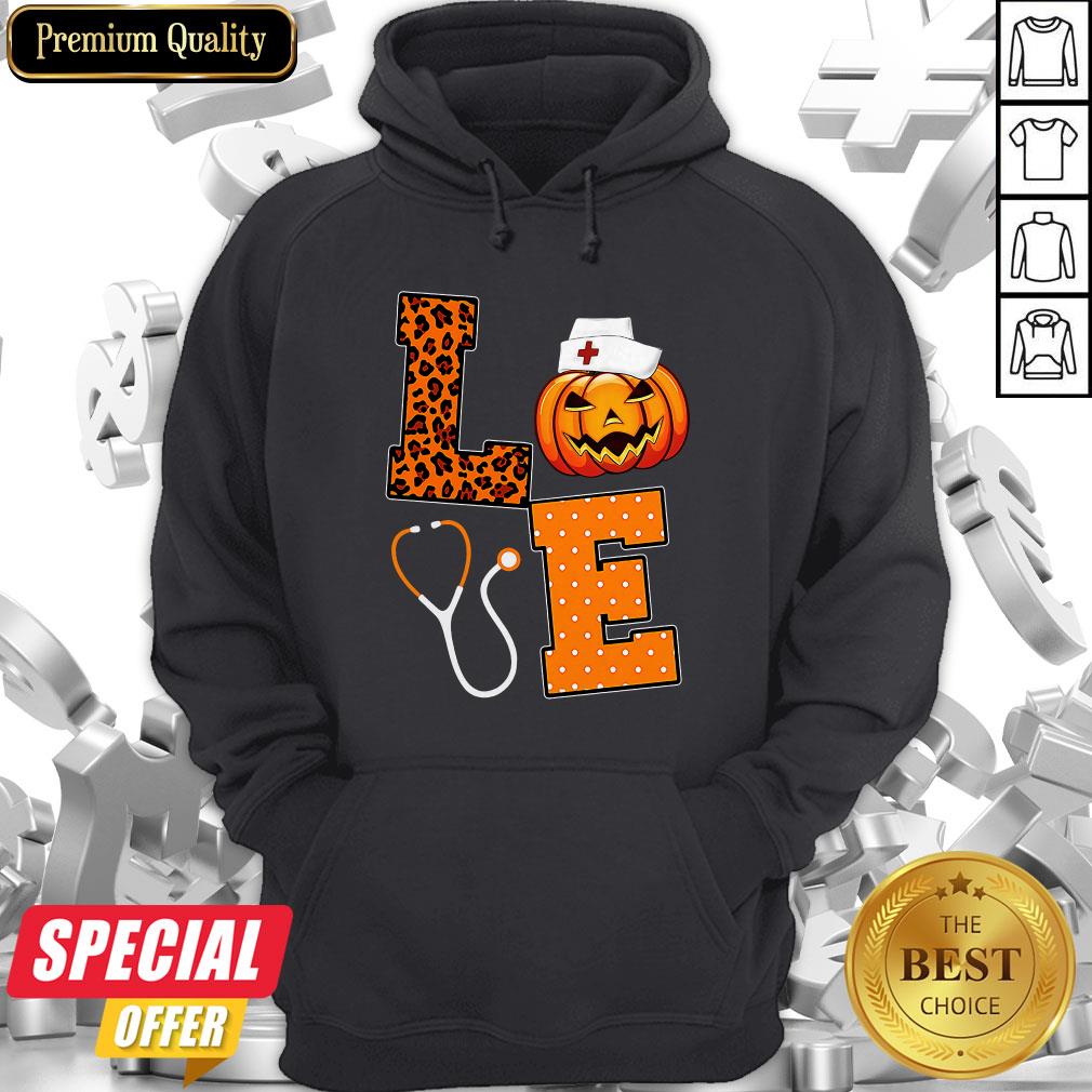 Love Nurse Pumpkin Halloween Shirt