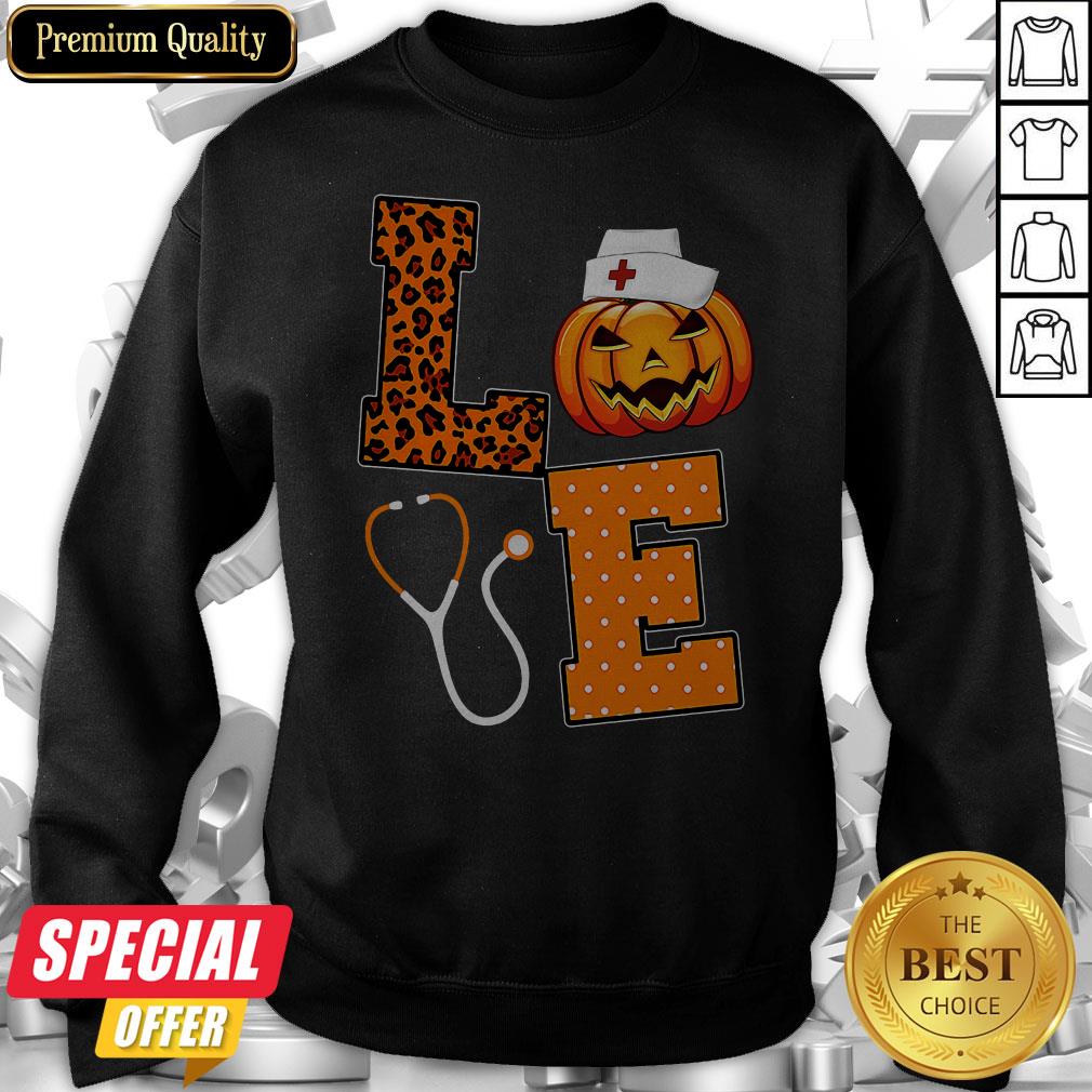 Love Nurse Pumpkin Halloween Shirt