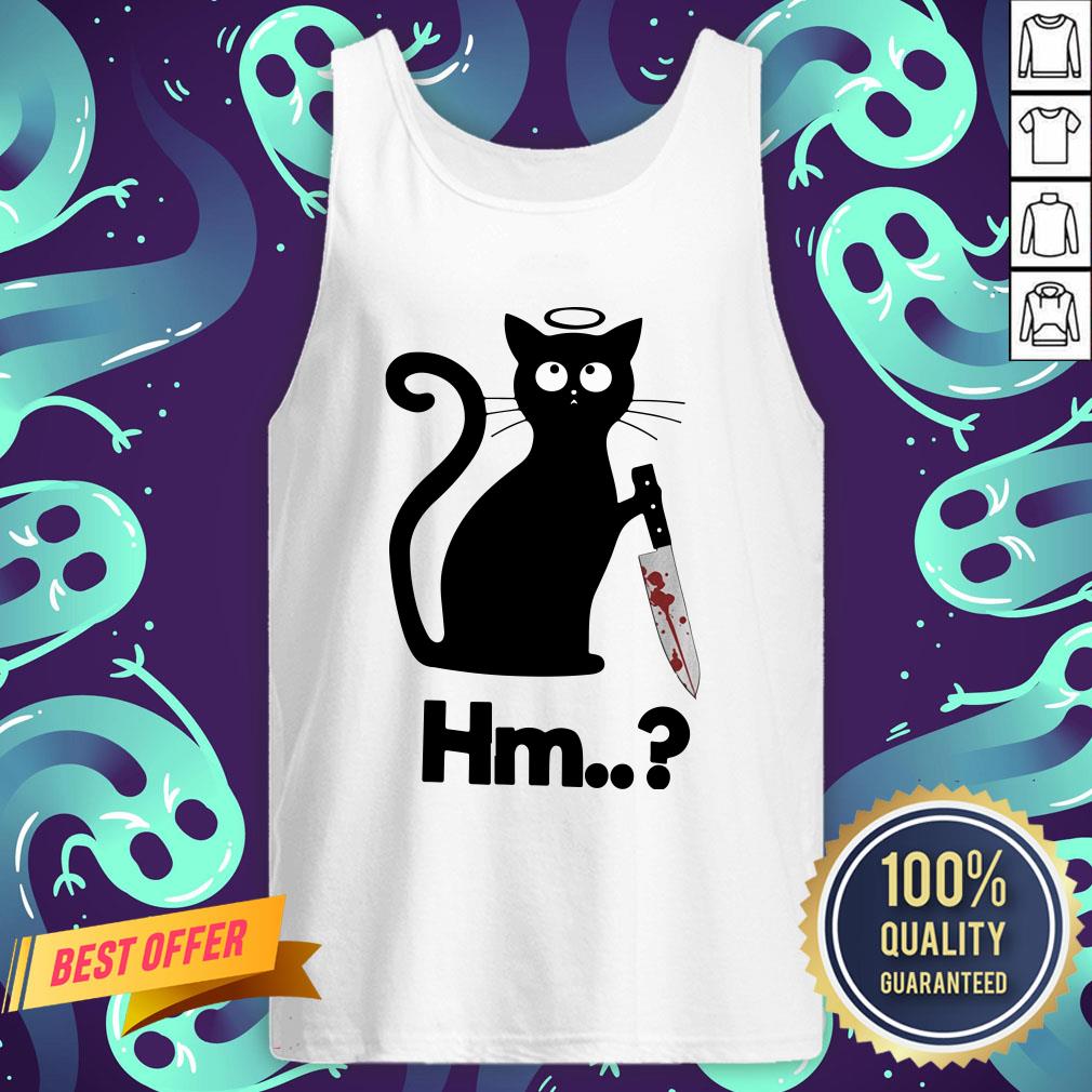 Nice Black Cat Angel Knife Hmm Shirt
