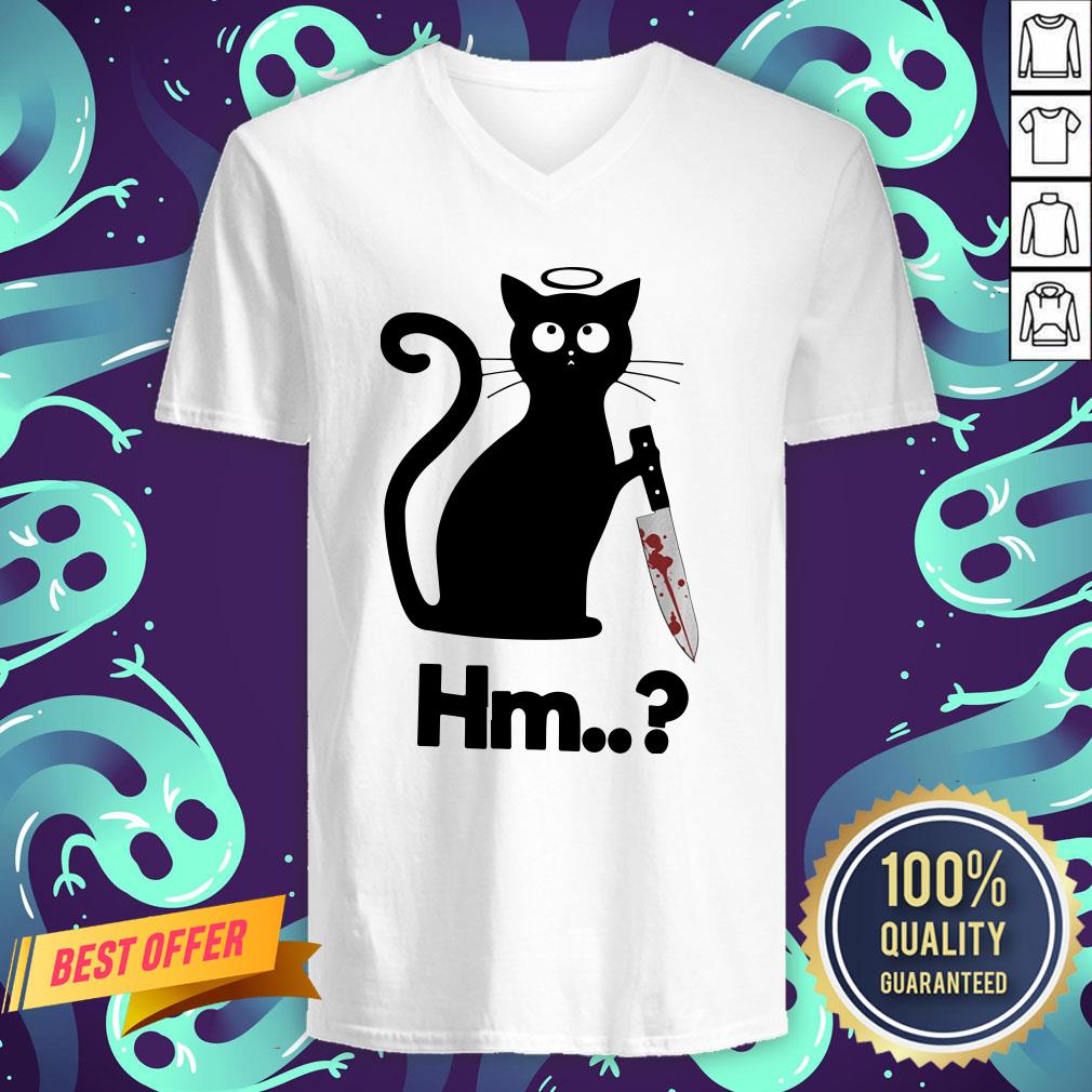 Nice Black Cat Angel Knife Hmm Shirt
