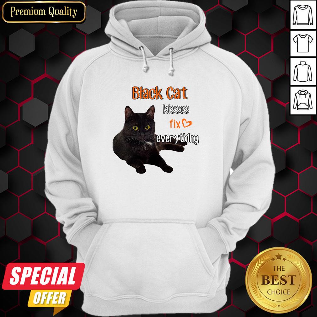 Nice Black Cat Kisses Fix Everything Shirt