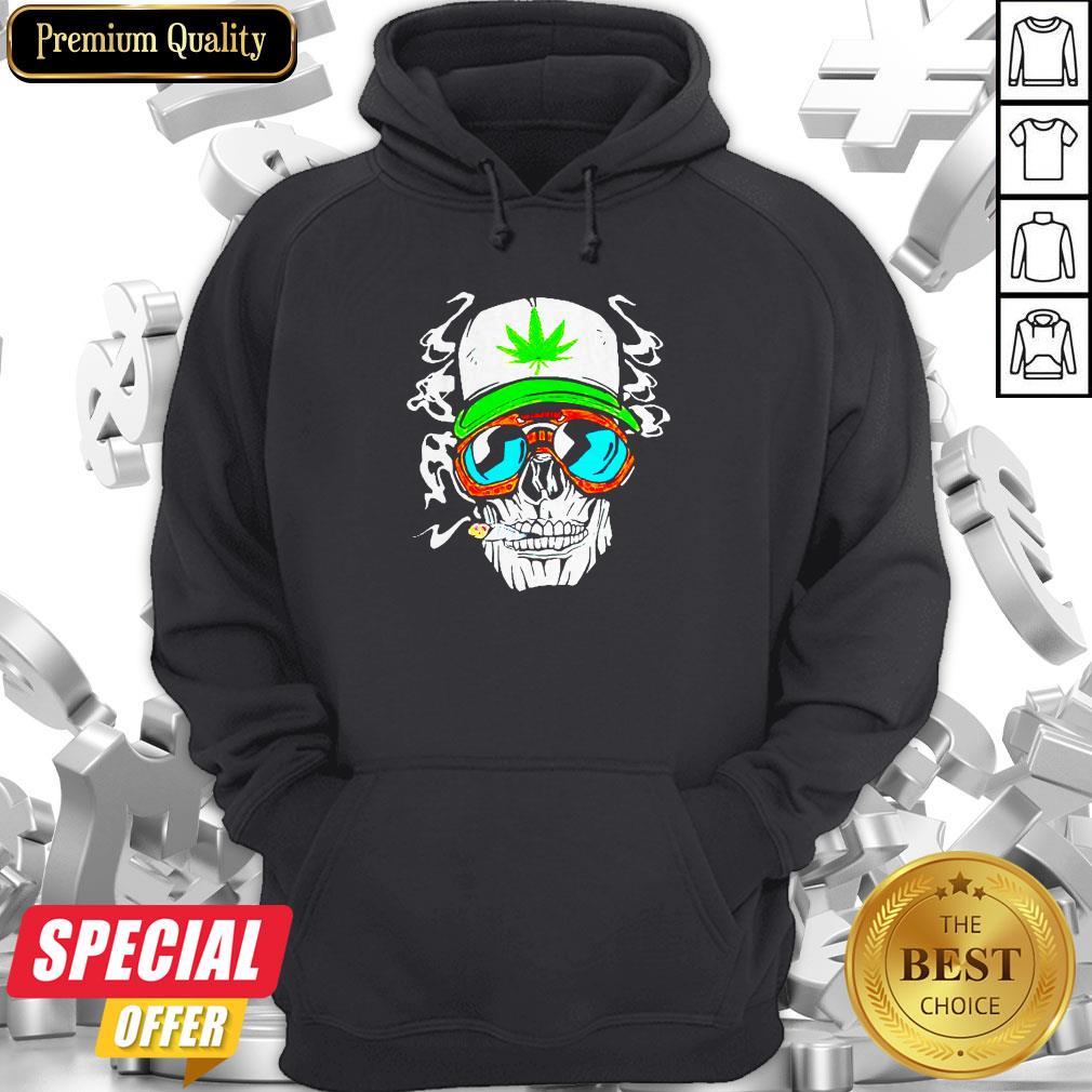 Nice Pothead Skull Cannabis Smoke Shirt