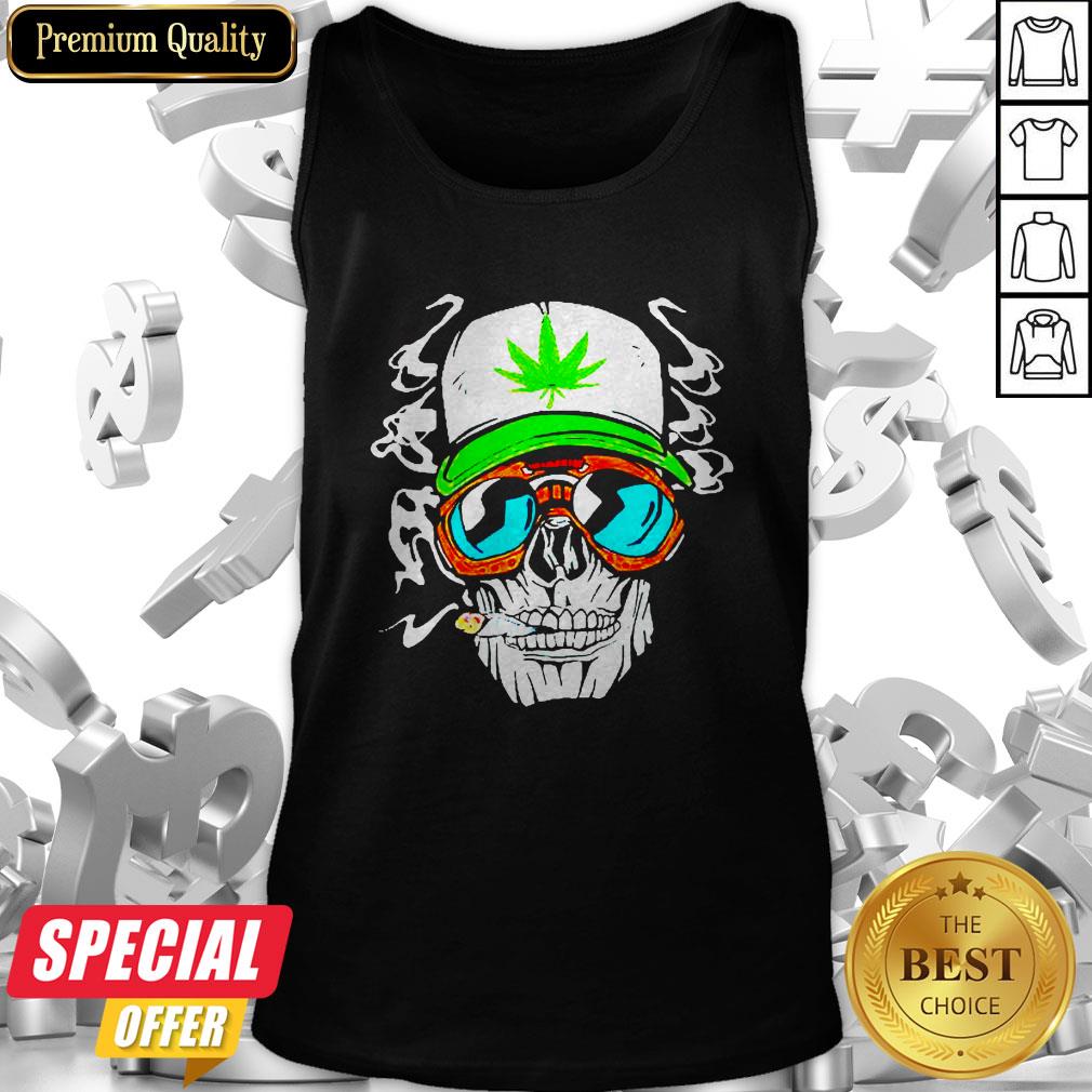 Nice Pothead Skull Cannabis Smoke Shirt