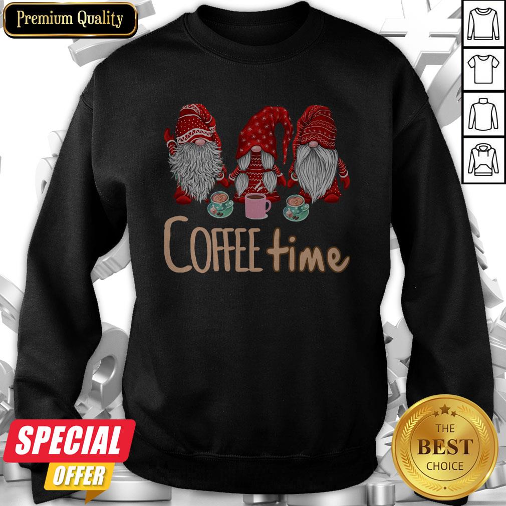Nice Three Gnomes Red Coffee Time Shirt