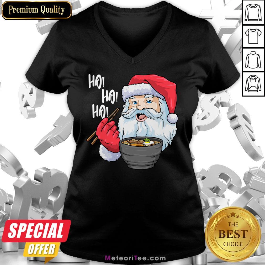 Official Santa Eat Ramen Ho Ho Ho Merry Christmas Shirt