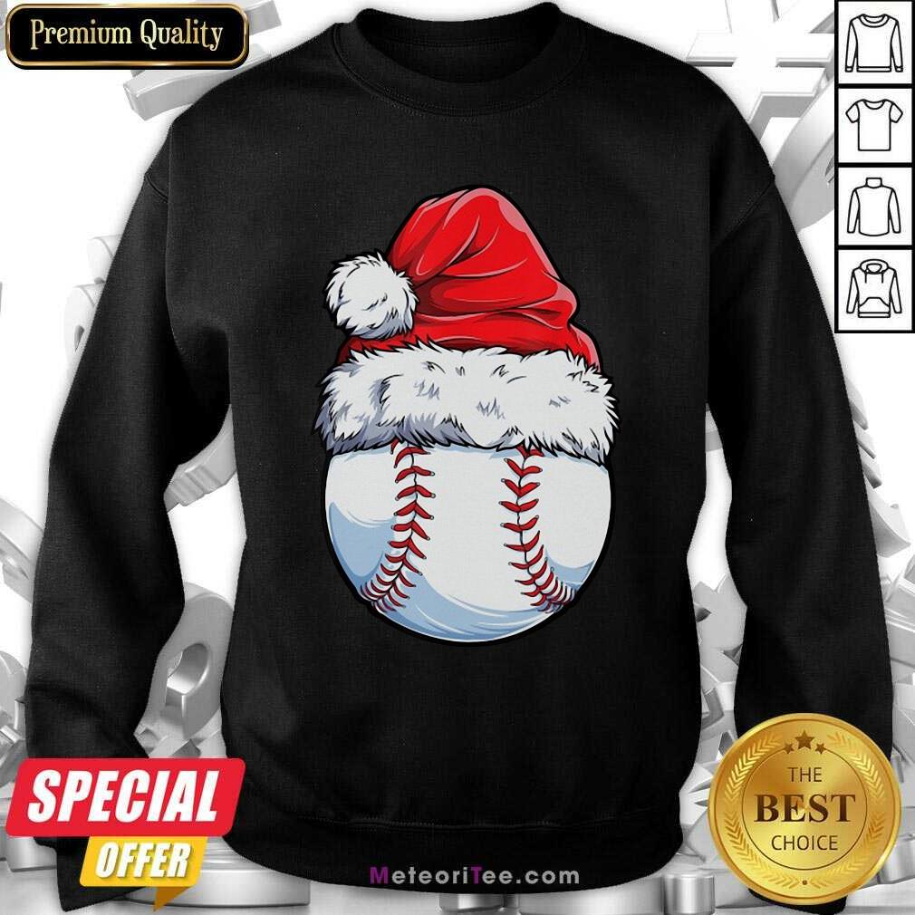 Original Baseball Santa Hat Christmas Shirt