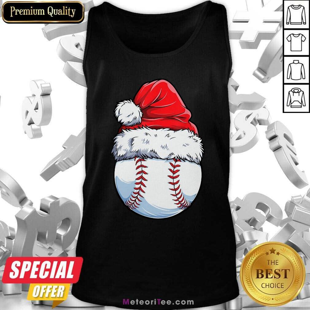 Original Baseball Santa Hat Christmas Shirt
