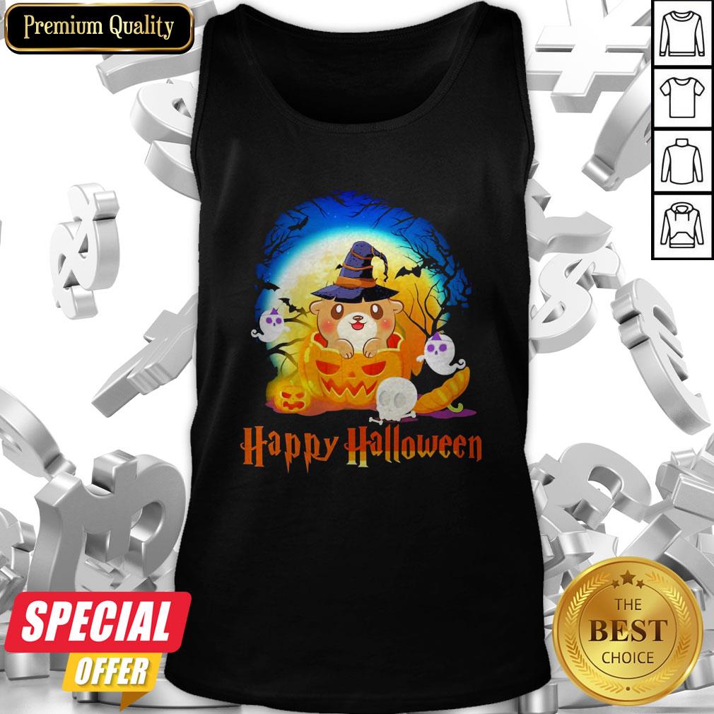 Otter Pumpkin Ghost Happy Halloween Shirt