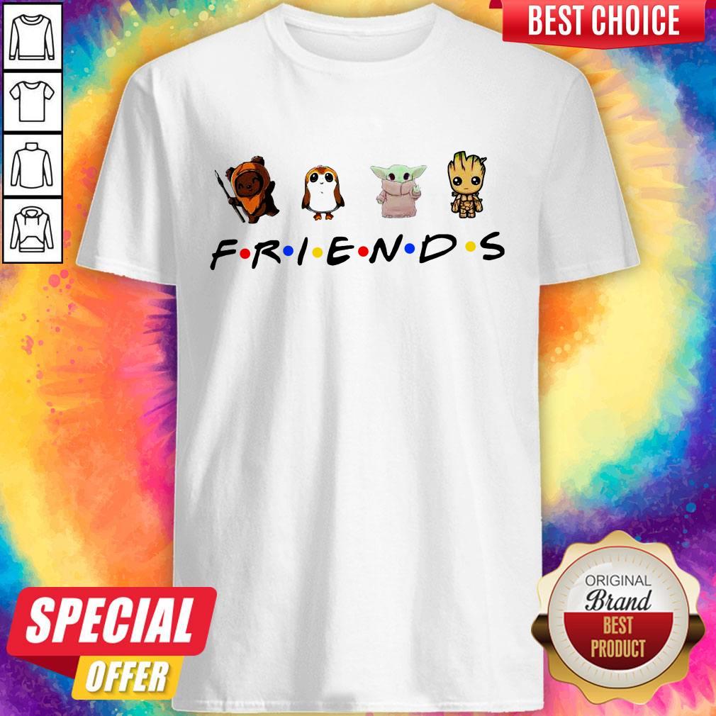 Star Wars Porgs Baby Yoda Baby Groot Friends Shirt