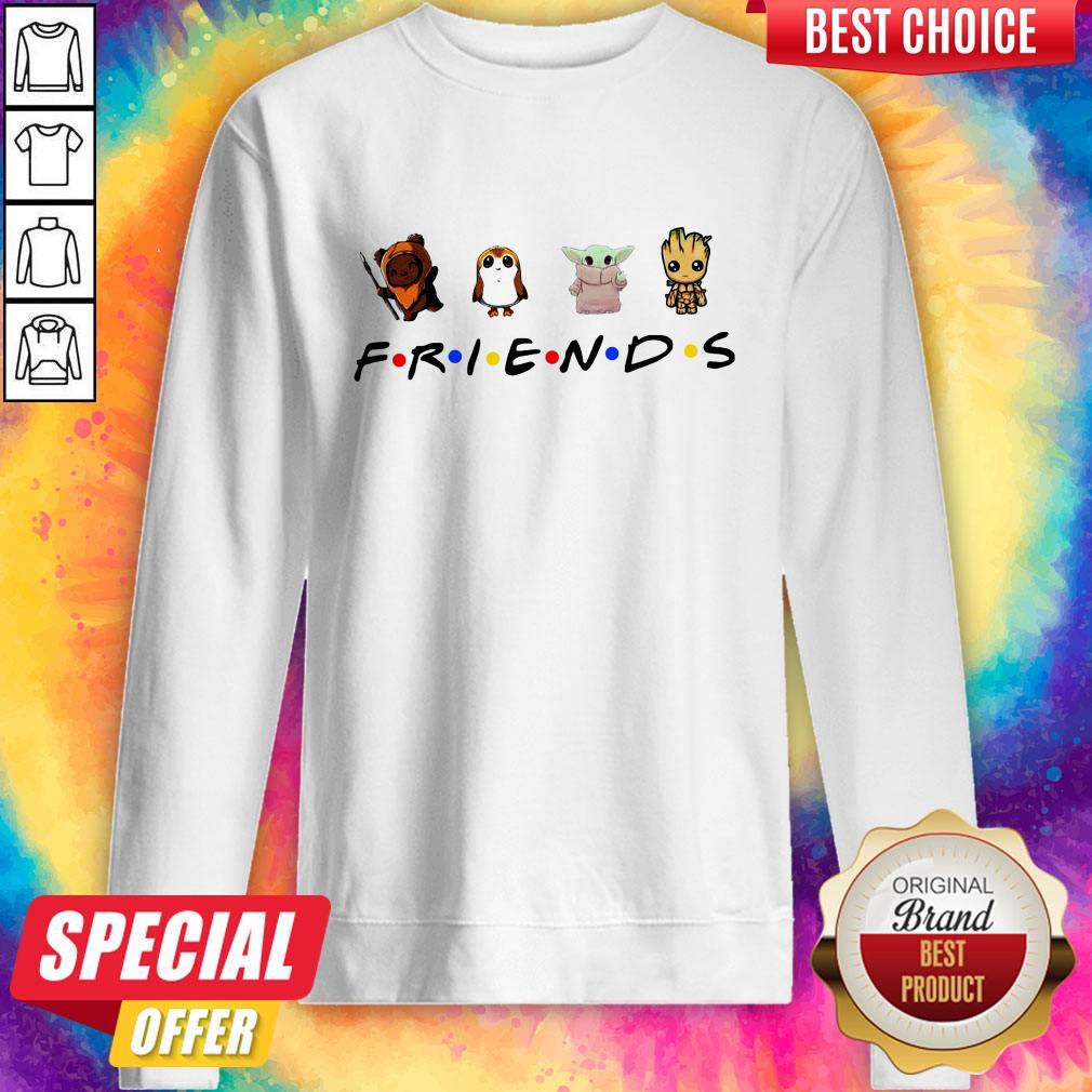 Star Wars Porgs Baby Yoda Baby Groot Friends Shirt