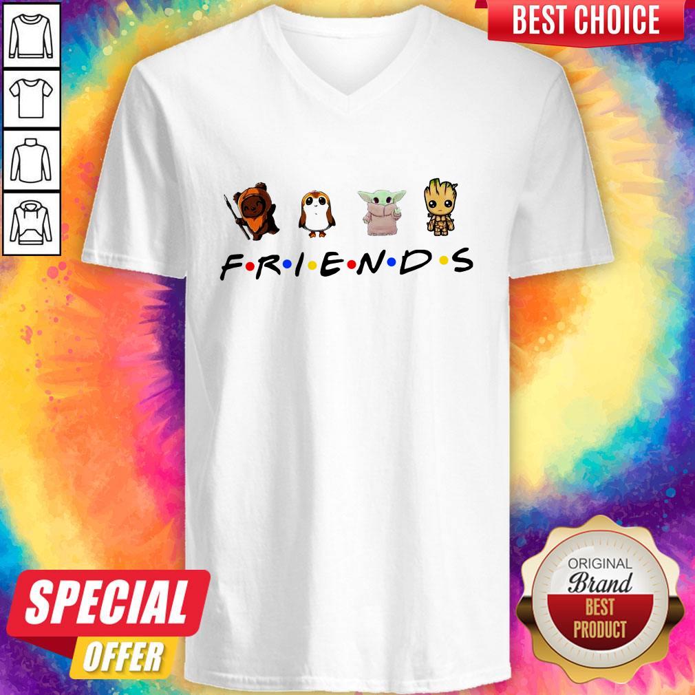 Star Wars Porgs Baby Yoda Baby Groot Friends Shirt