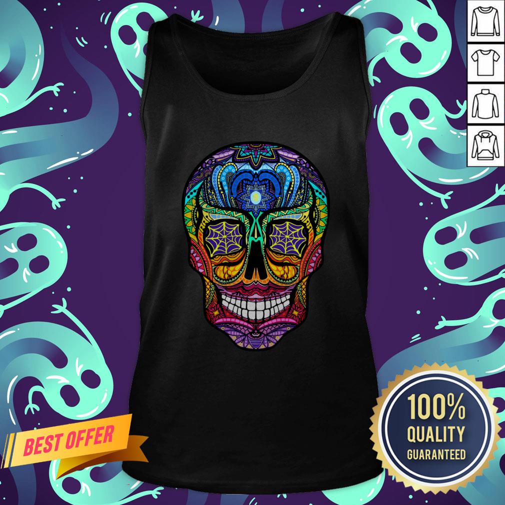 Sugar Skull Colorful Day Of The Dead Dia De Muertos Shirt