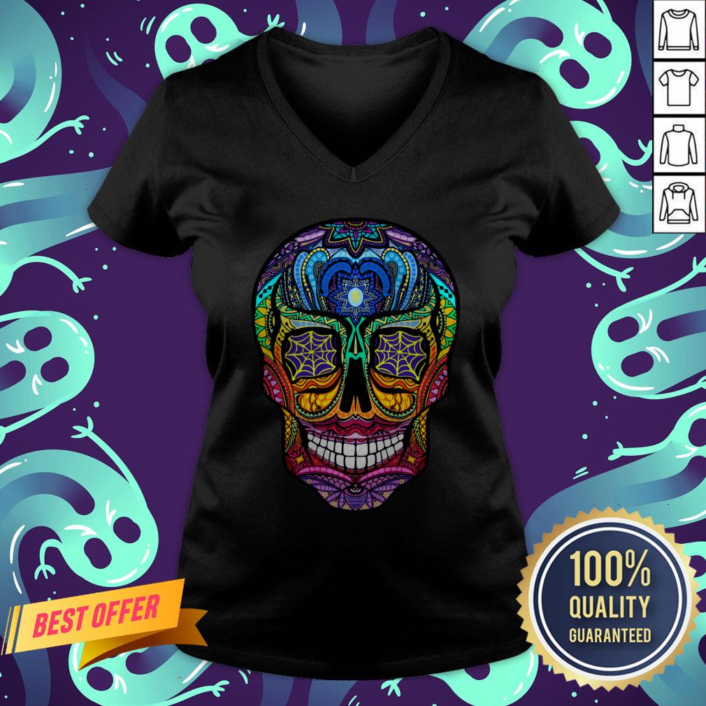 Sugar Skull Colorful Day Of The Dead Dia De Muertos Shirt