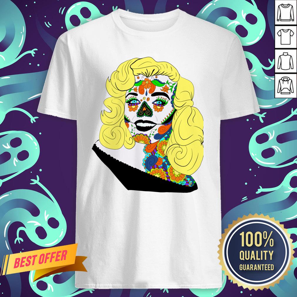 Sugar Skull Girl Movie Star Dia De Muertos Day Of The Dead Shirt