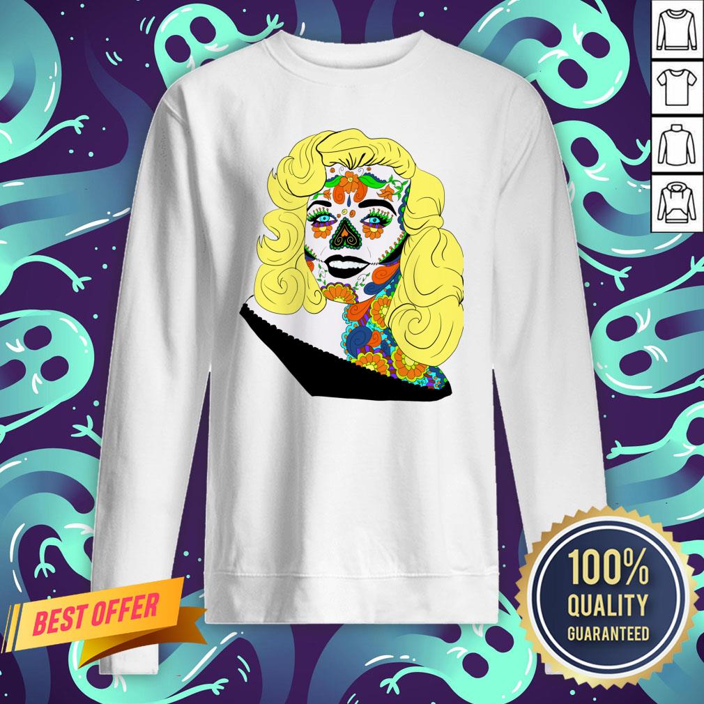 Sugar Skull Girl Movie Star Dia De Muertos Day Of The Dead Shirt