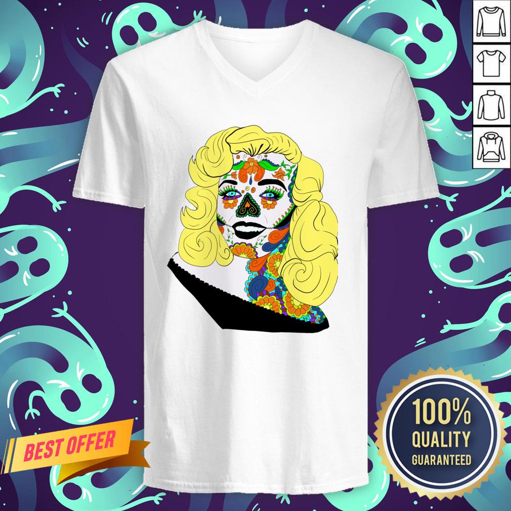 Sugar Skull Girl Movie Star Dia De Muertos Day Of The Dead Shirt