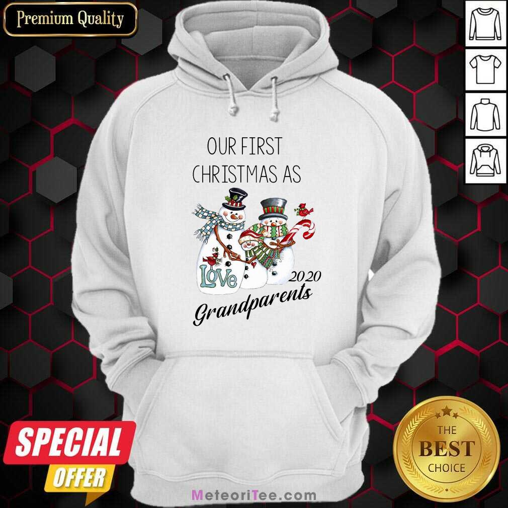 Top Snowman Our First Christmas Love 2020 Grandparents Shirt