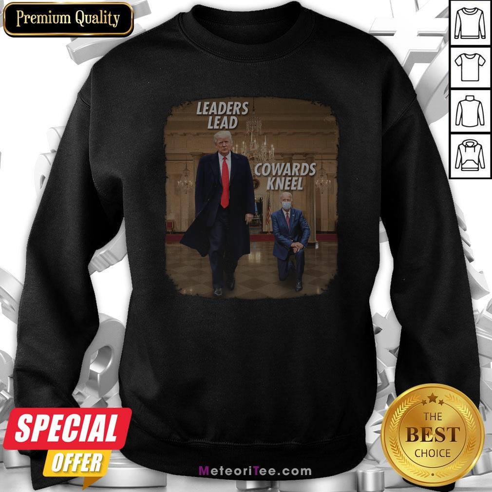 Trump Leaders Lead And Joe Biden Conwards Kneel Shirt