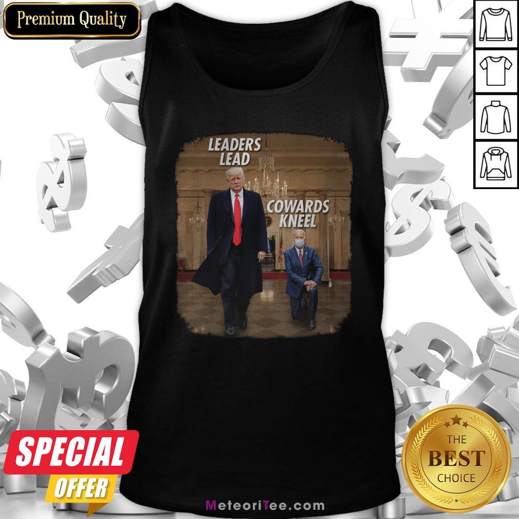 Trump Leaders Lead And Joe Biden Conwards Kneel Shirt