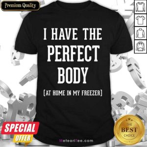 Nice I Have The Perfect Body At Home In My Freezer Shirt